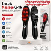 Electric Scalp Massage Comb with Blue & Red Light Therapy | Rechargeable Vibration Hair Brush with Mist Spray & Negative Ion Technology for Hair Growth & Healthy Scalp