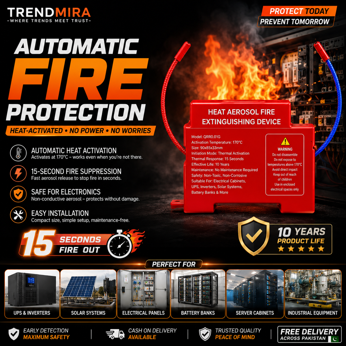 Hot Aerosol Fire Extinguisher – Automatic Fire Protection